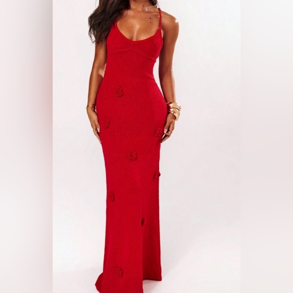 Red Maxi Dress 🌺
